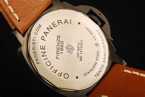 Panerai base models caseback